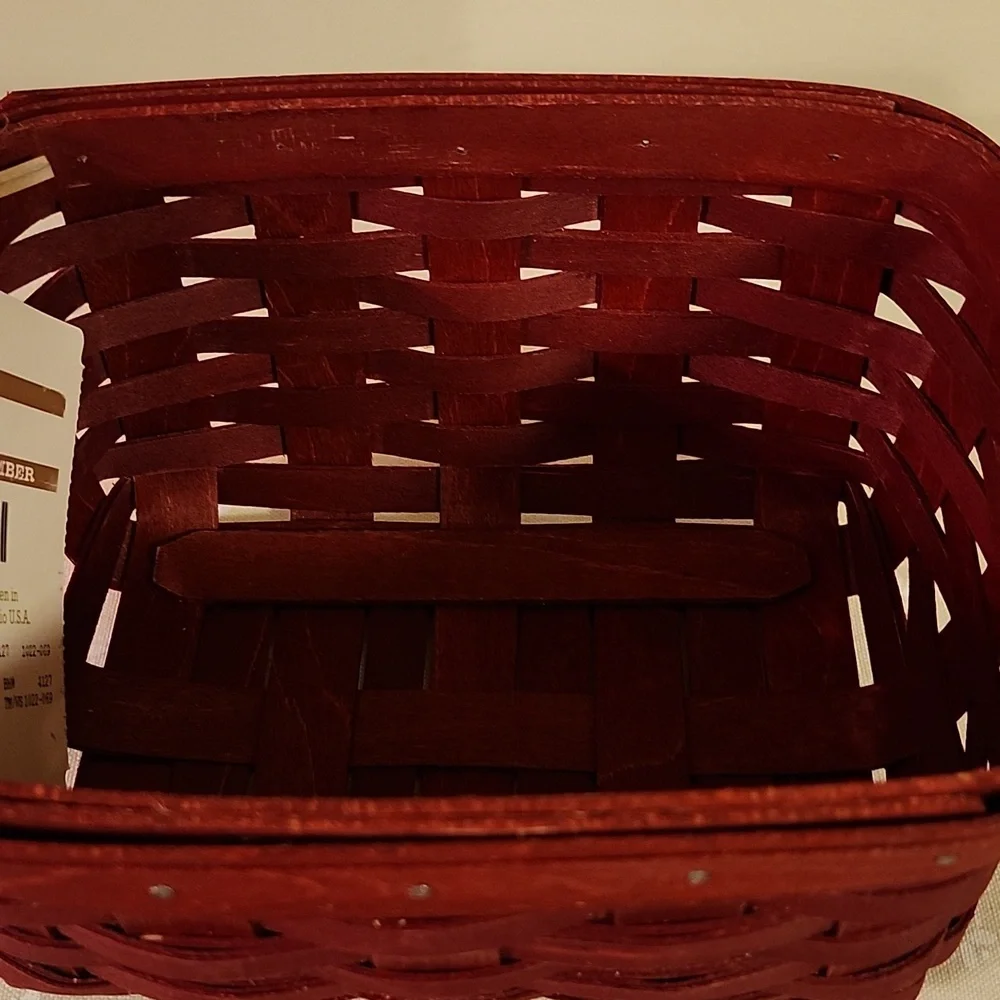 Longaberger Small Red Recipe Basket